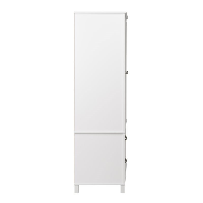 Pemberly Row Contemporary Wardrobe Armoire in White