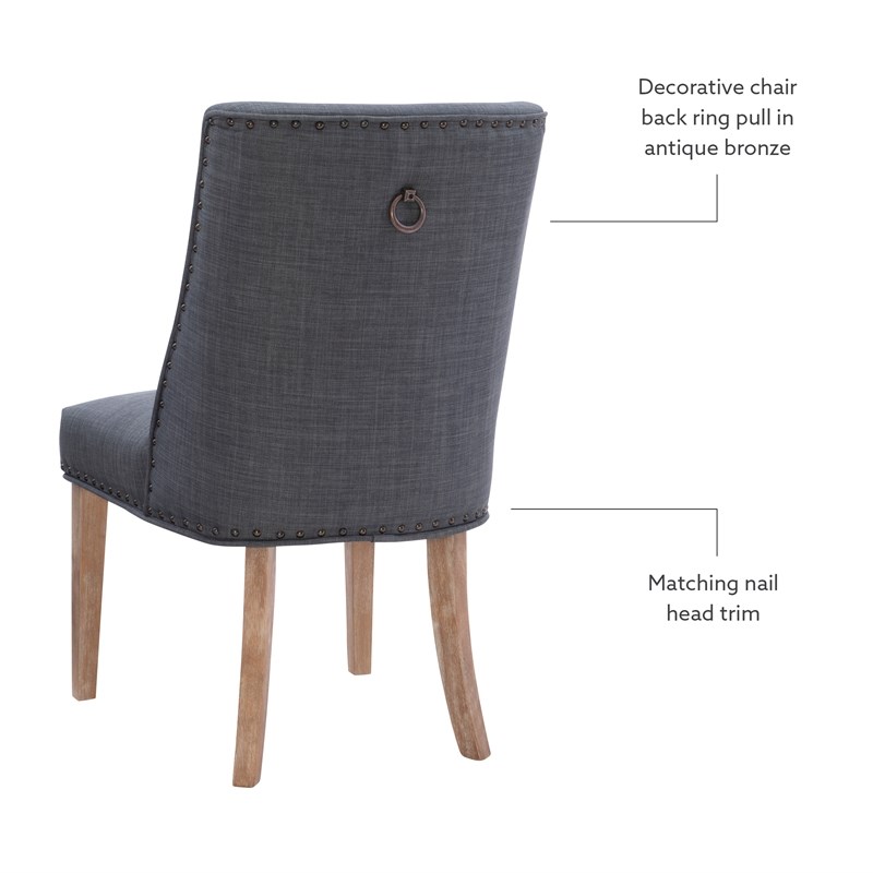 Pemberly Row Traditional Birch Wood Dining Chairs Set of Two in Natural