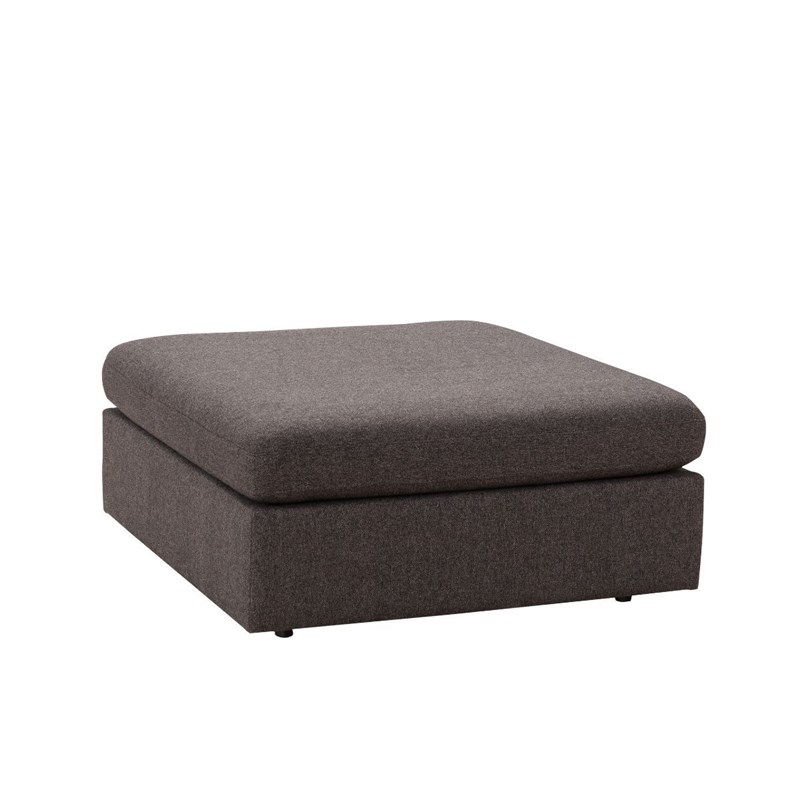 Pemberly Row Mid-Century Modern Fabric Modular Reversible Sofa in Gray