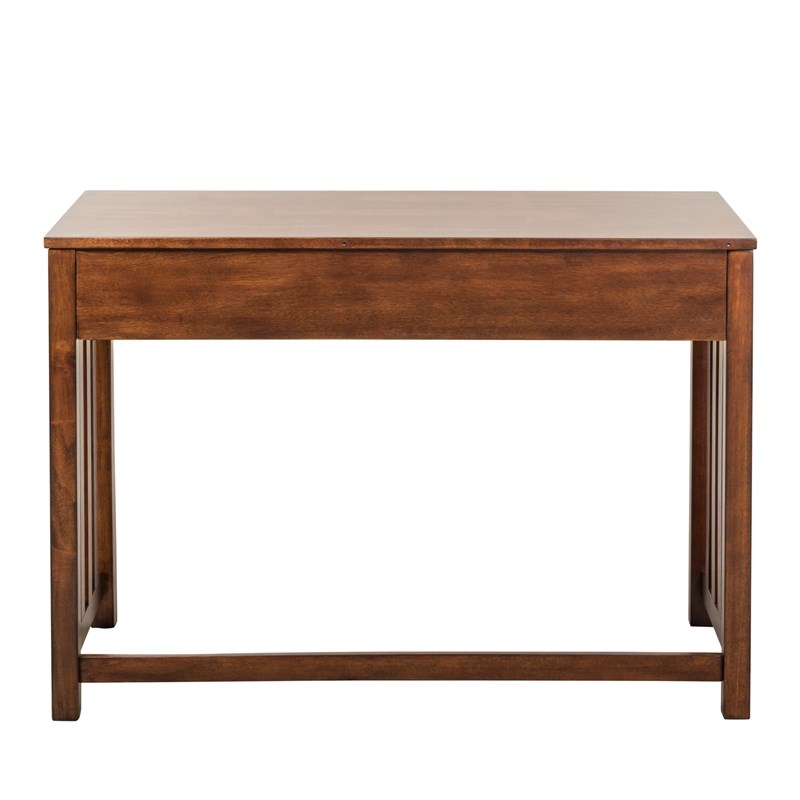 Pemberly Row Traditional Wood Complete Desk in Cherry