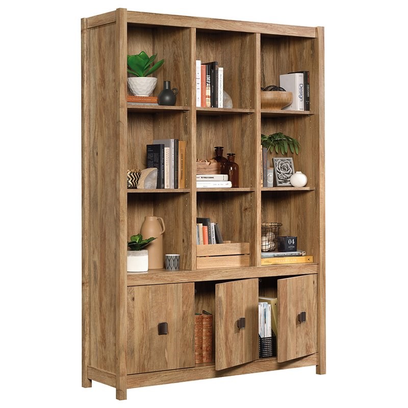 Pemberly Row Engineered Wood 9Cubby Bookcase in Sindoori Mango