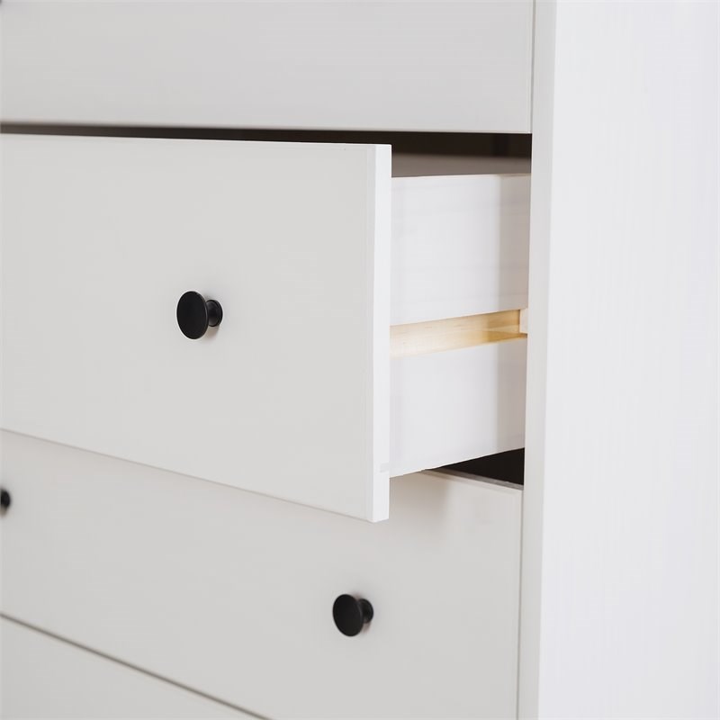 Pemberly Row 4-Drawer Solid Wood Bedroom Chest in White
