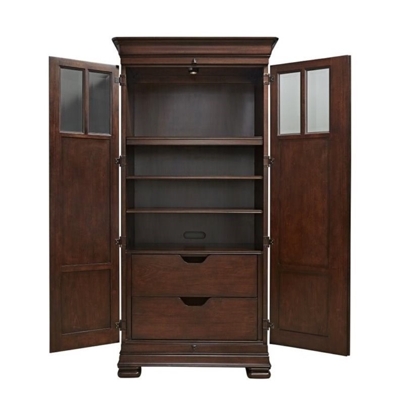 Beaumont Lane Tall Cabinet in Rustic Cherry | Homesquare