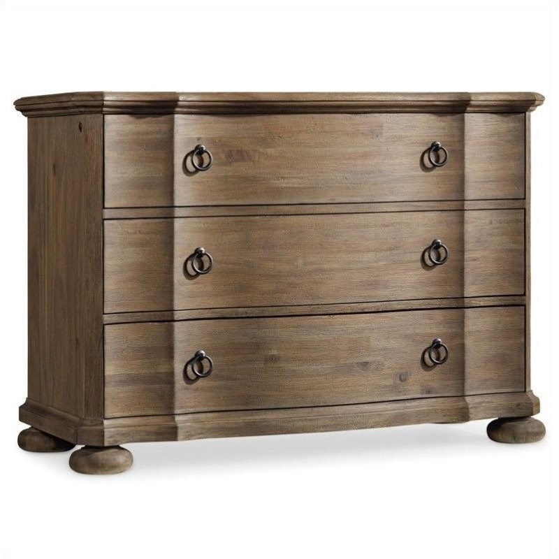 Beaumont Lane Double Handle 3Drawer Bachelor's Chest in Light Wood