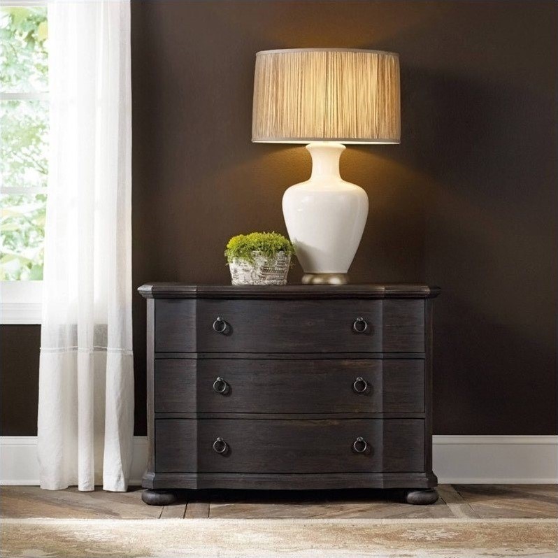 Beaumont Lane Double Handle 3Drawer Bachelor's Chest in Dark Wood