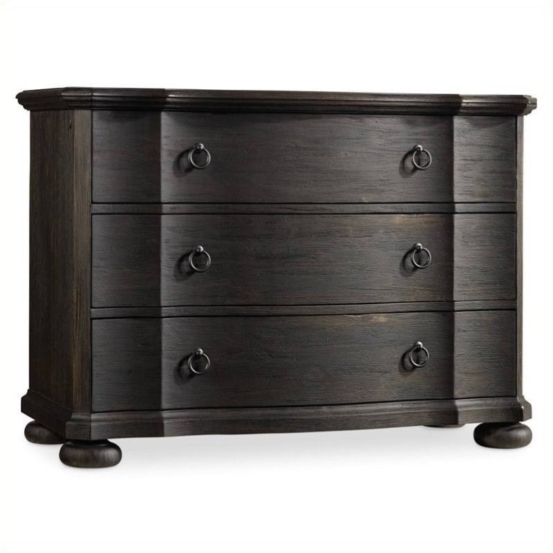 Beaumont Lane Double Handle 3Drawer Bachelor's Chest in Dark Wood