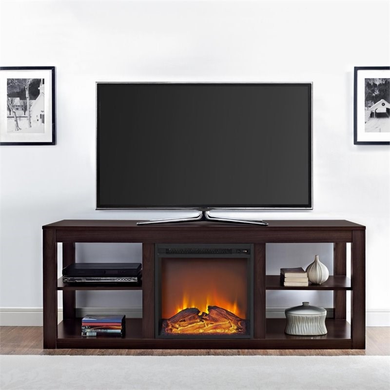 Beaumont Lane Fireplace TV Stand in Espresso