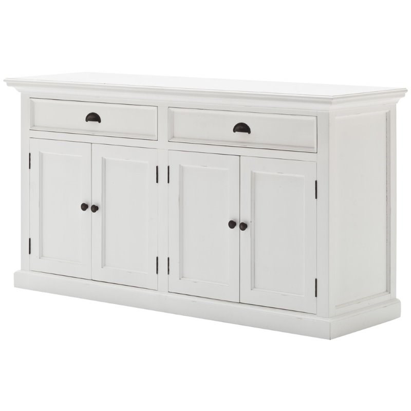 Beaumont Lane Wood Sideboard Dining Buffet with Storage in Pure White ...