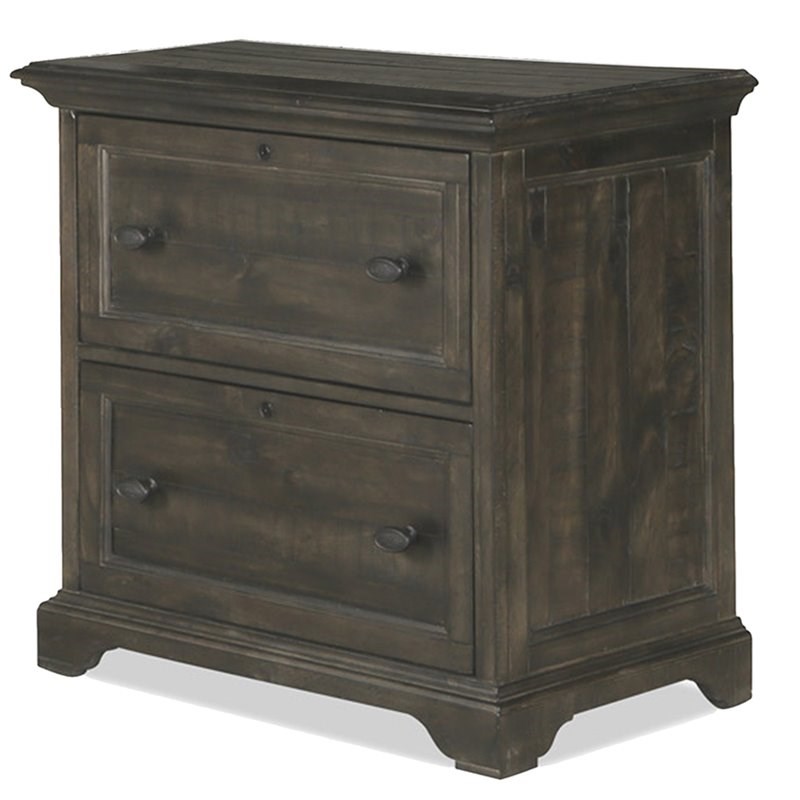 Beaumont Lane 2 Drawer Lateral File Cabinet in Weathered Peppercorn