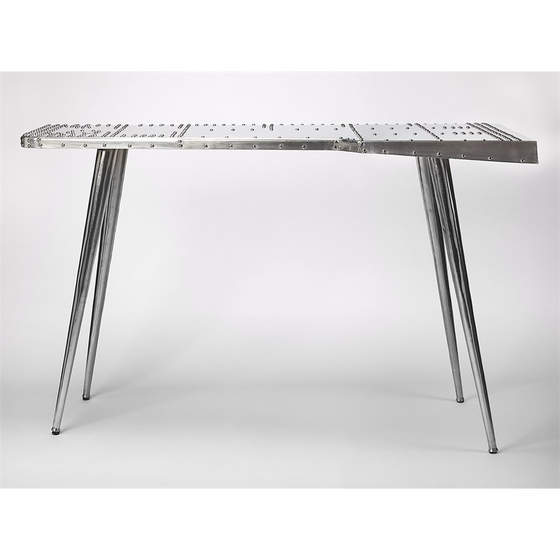 Beaumont Lane Rustic Industrial Pub Table in Chrome
