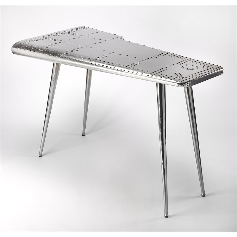 Beaumont Lane Rustic Industrial Pub Table in Chrome