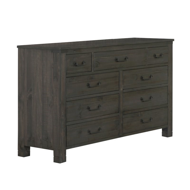 Beaumont Lane 9 Drawer Dresser in Weathered Charcoal Homesquare