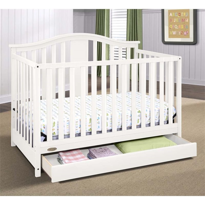 graco solano 4in1 convertible crib with drawer in white 04521331