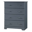 Stork Craft USA Brookside 4 Drawer Chest in Gray