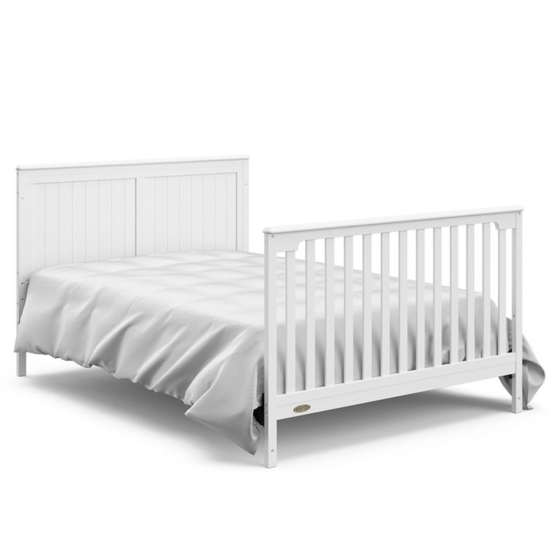 Graco Hadley 4 in 1 Convertible Crib with Drawer in White Homesquare