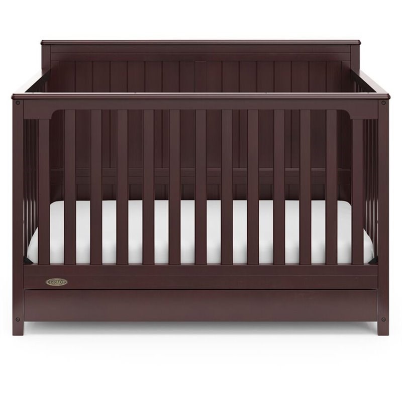 graco hadley 4 in 1 convertible crib with drawer in espresso 04521709