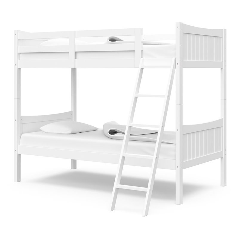 Thomasville Kids Newport Convertible Twin over Twin Bunk Bed in White ...
