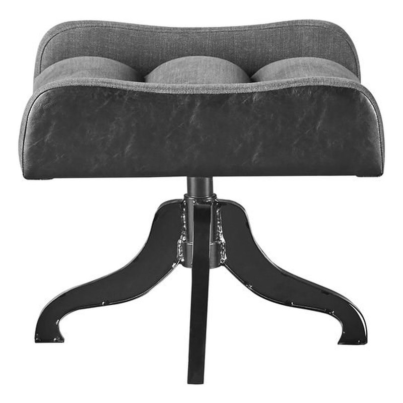 Tommy Hilfiger Helios Swivel Footstool in Gray Homesquare