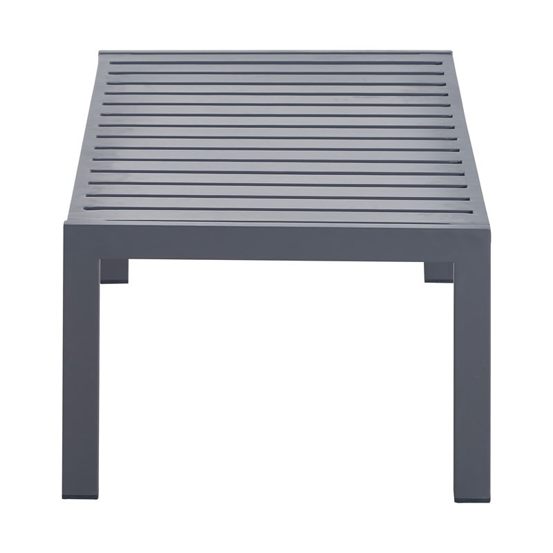 Tommy Hilfiger Monterey Outdoor Coffee Table in Gray Gunmetal