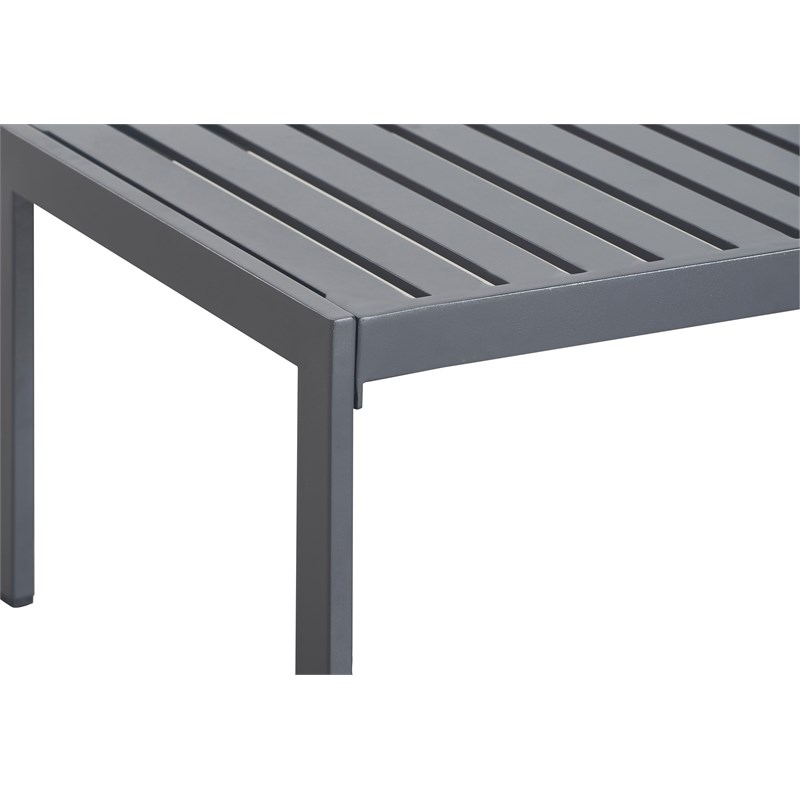 Tommy Hilfiger Monterey Outdoor Coffee Table in Gray Gunmetal