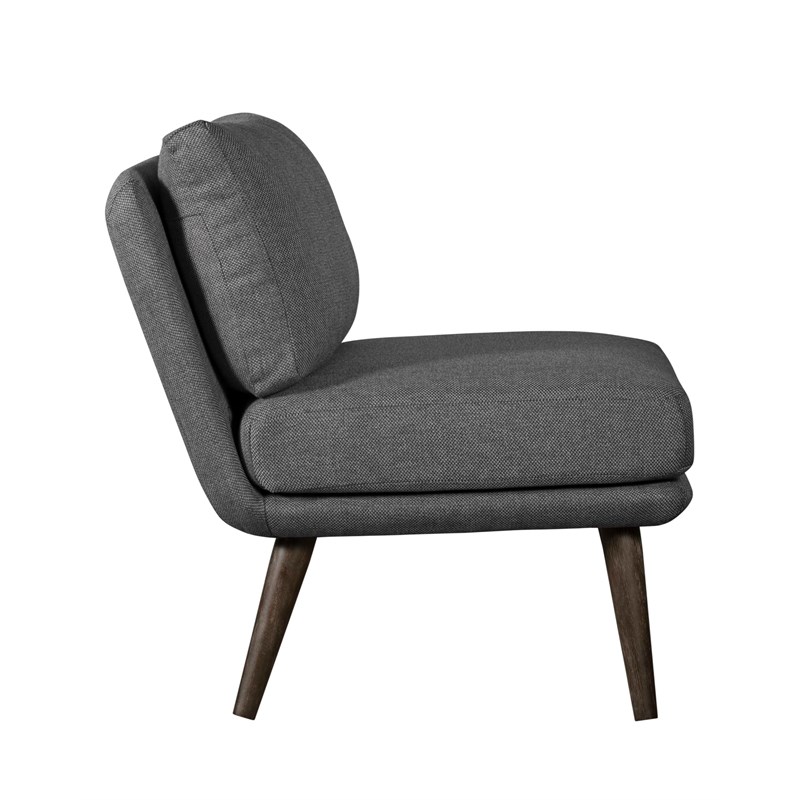 Tommy Hilfiger Pelham Armless Accent Chair in Dark Gray
