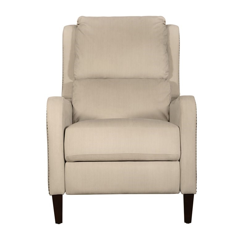 Tommy Hilfiger Eddington Modern Recliner Chair TwoTone Cream Homesquare