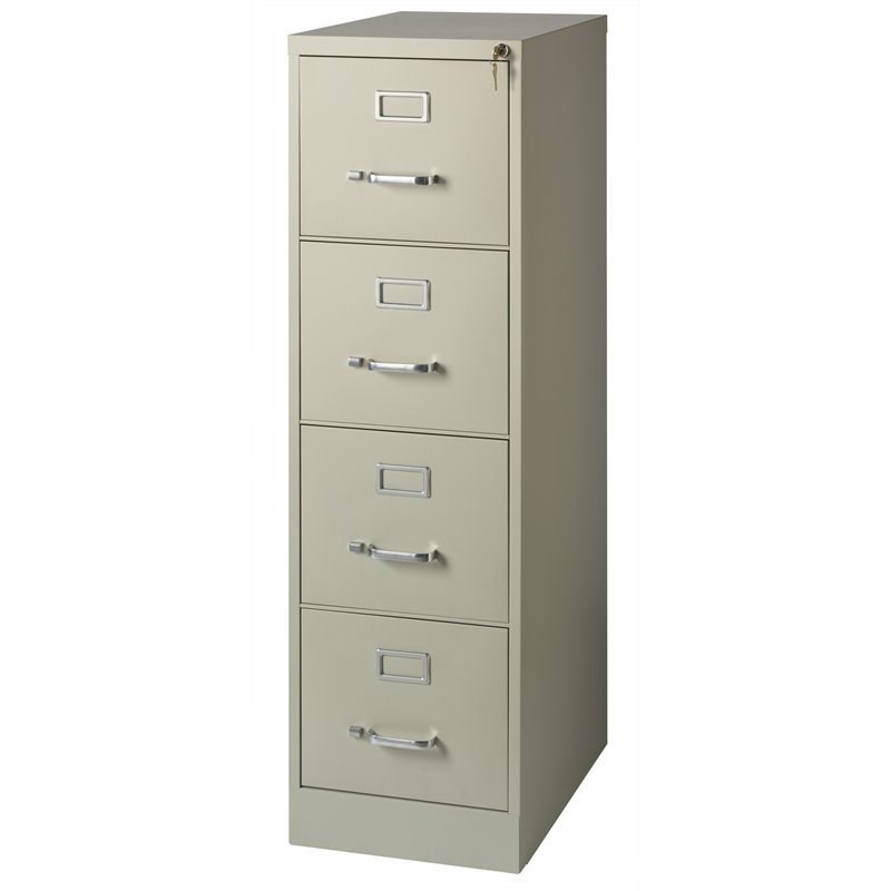Scranton & Co 4 Drawer Letter File Cabinet in Putty