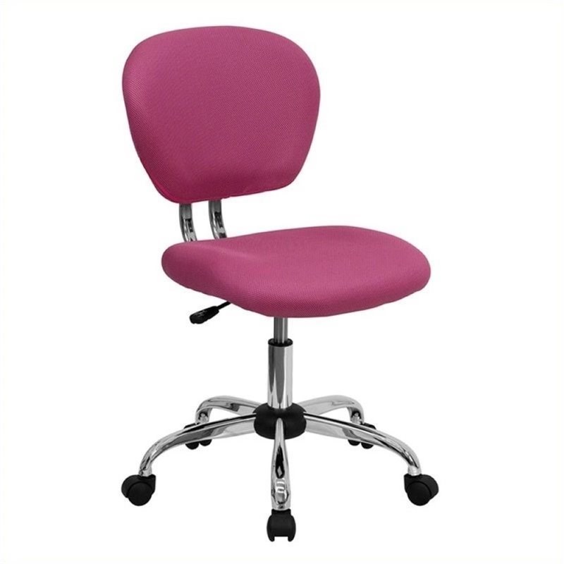 Scranton & Co Mid-Back Mesh Task Office Chair in Pink