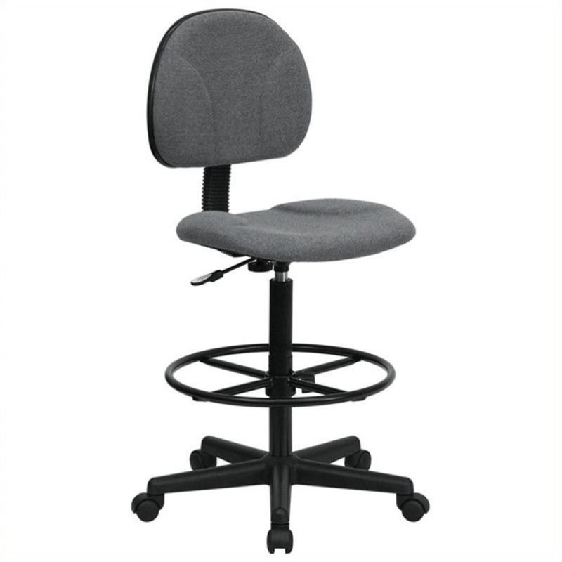Scranton & Co Patterned Ergonomic Drafting Chair in Gray
