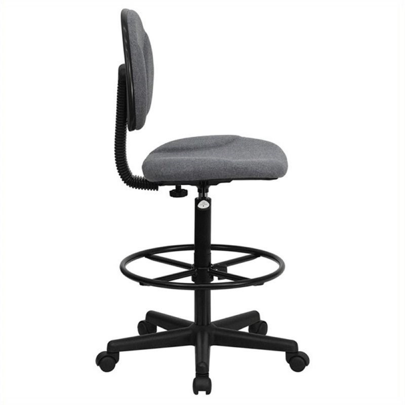 Scranton & Co Patterned Ergonomic Drafting Chair in Gray