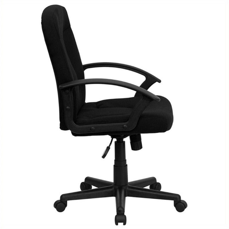 Scranton & Co Mid-Back Office Chair with Nylon Arms in Black