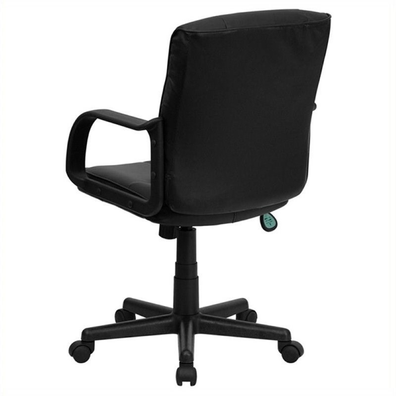 Scranton & Co Mid-Back Office Chair in Black with Arms