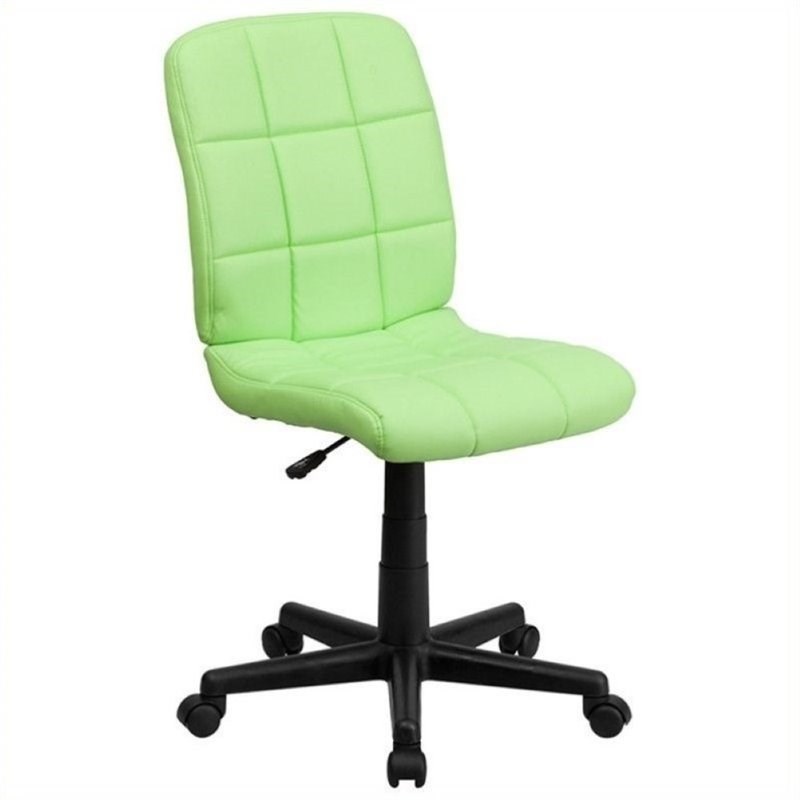 Scranton & Co Faux Leather Mid-Back Office Chair in Green