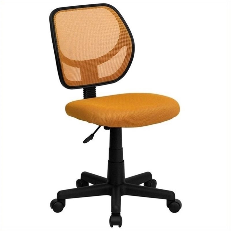 Scranton & Co Mid-Back Mesh Task and Office Chair in Orange