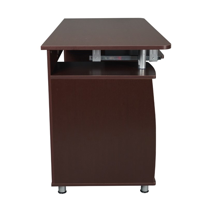 Scranton & Co 4 Drawer Computer Office Desk with Storage in Chocolate
