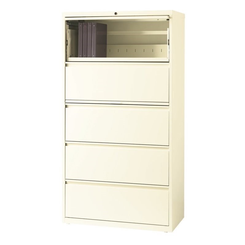 Scranton & Co 5 Drawer Lateral File Cabinet  in Cloud