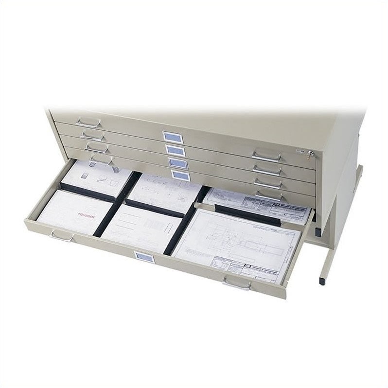 Scranton & Co 5 Drawer Flat Files Metal Cabinet for 30