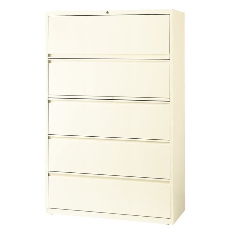 Scranton & Co 5 Drawer Lateral File Cabinet with Binder and Shelf in Cloud