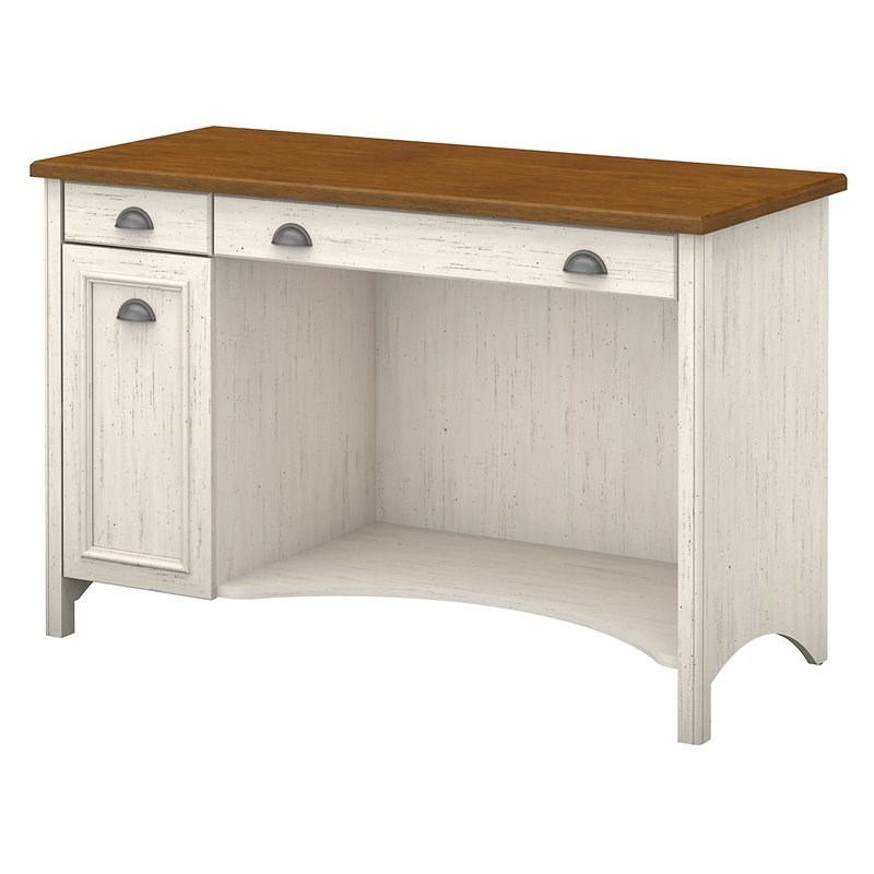Scranton & Co Furniture Fairview Computer Desk with Drawers in Antique White