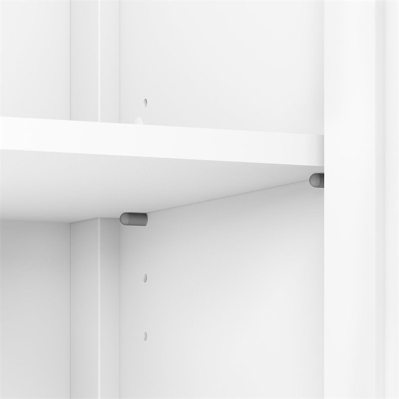 Scranton & Co Furniture Broadview Accent Storage Cabinet w/ Doors in Pure White