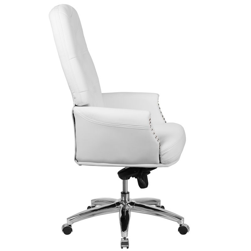 Scranton & Co Modern High Back Traditional Office Chair in White |  Homesquare