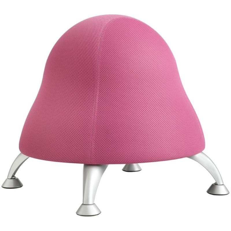 Scranton & Co Low Profile Vinyl Upholstered Ball Chair in Pink