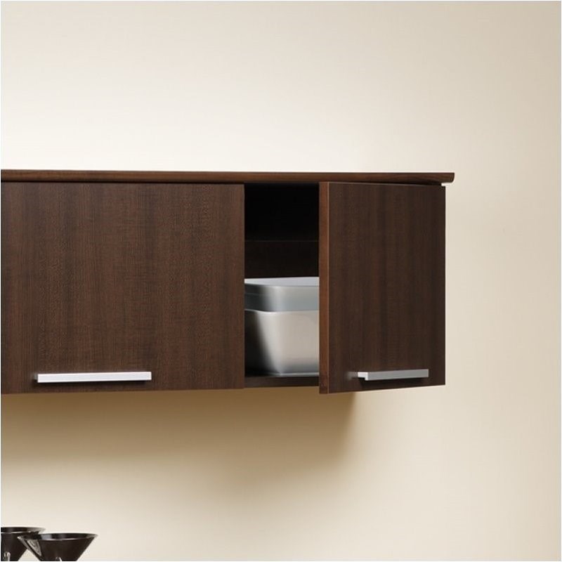 Hawthorne Collections Wall Mounted Hutch in Espresso