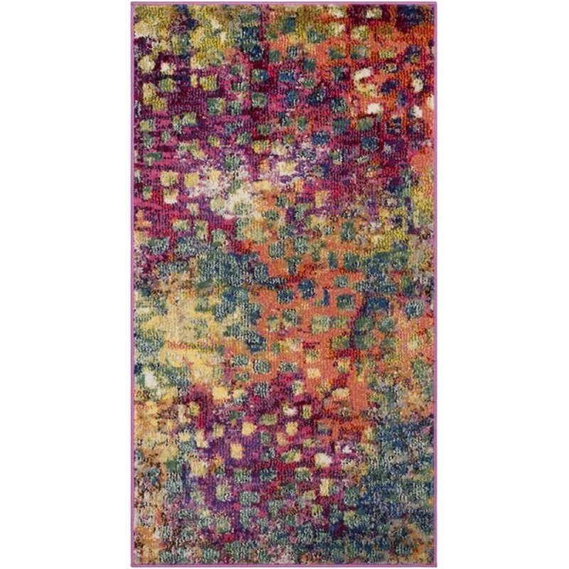 Hawthorne Collection 3' X 3' Square Rug in Pink