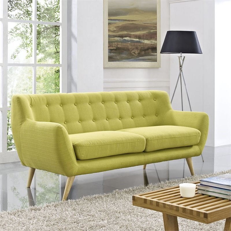 Hawthorne Collection Fabric Sofa in Wheatgrass