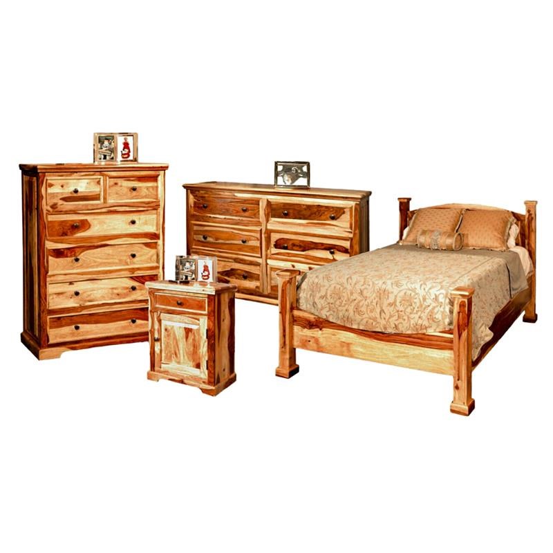 Sante Fe Solid Sheesham Wood Queen Bed