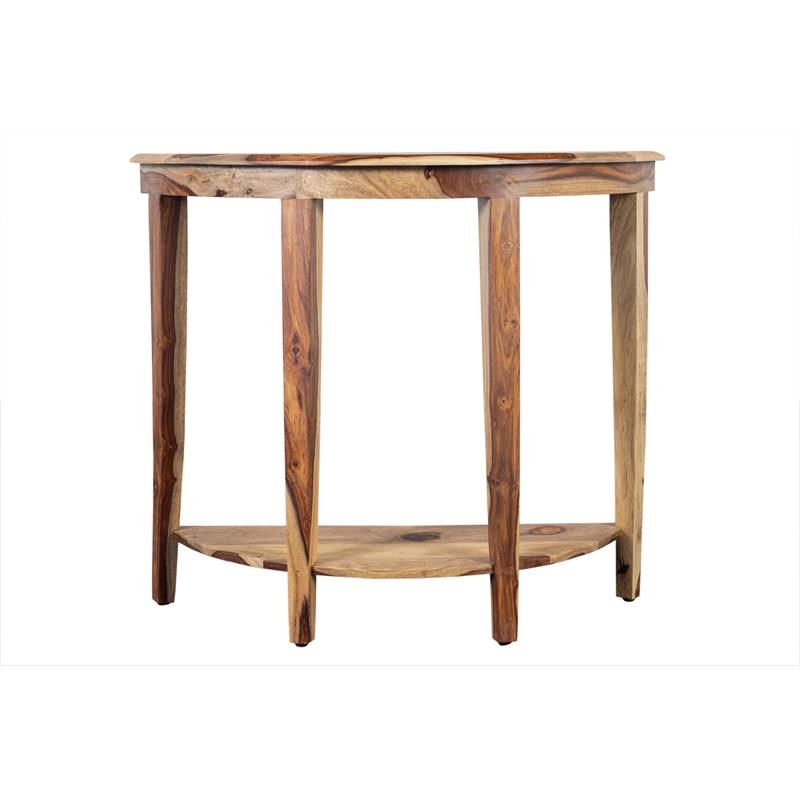 sheesham wood half round accent table hc48641967628