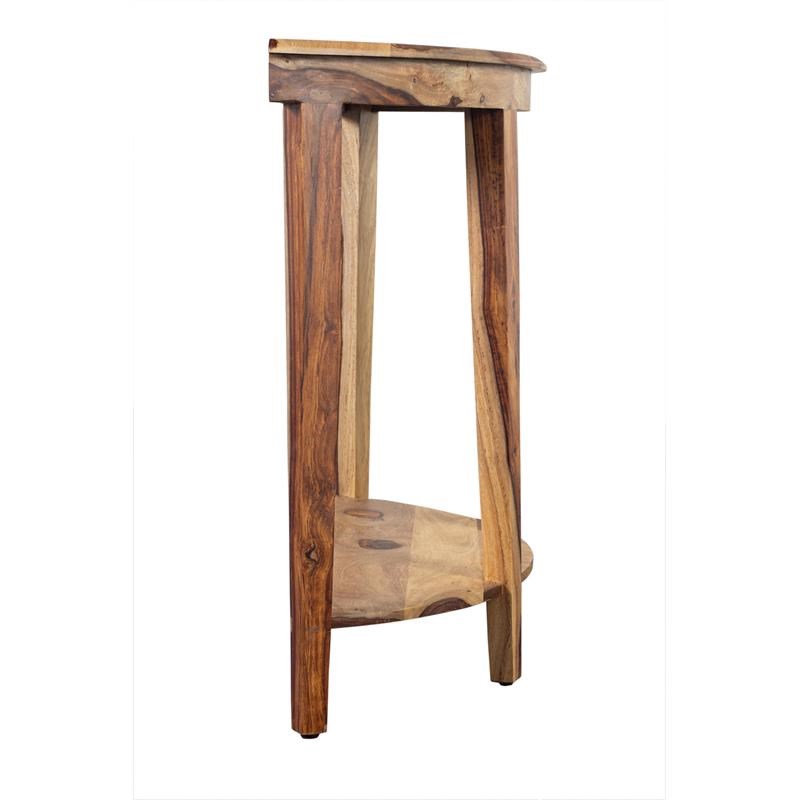 sheesham wood half round accent table hc48641967628