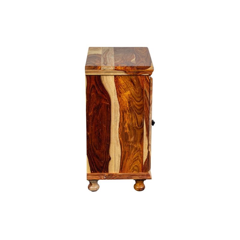 Sante Fe Solid Sheesham Wood 12 Pane Glass Cabinet or Bedside Table