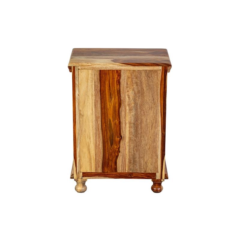 Sante Fe Solid Sheesham Wood 12 Pane Glass Cabinet or Bedside Table